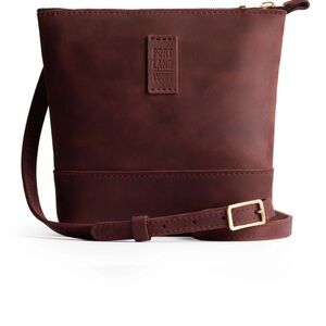Portland Leather Brown Crossbody Bag with Minimalist Design